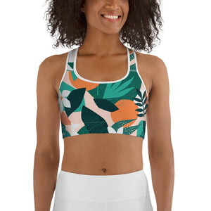 Contemporary Tropical Sports Bra