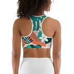 Contemporary Tropical Sports Bra
