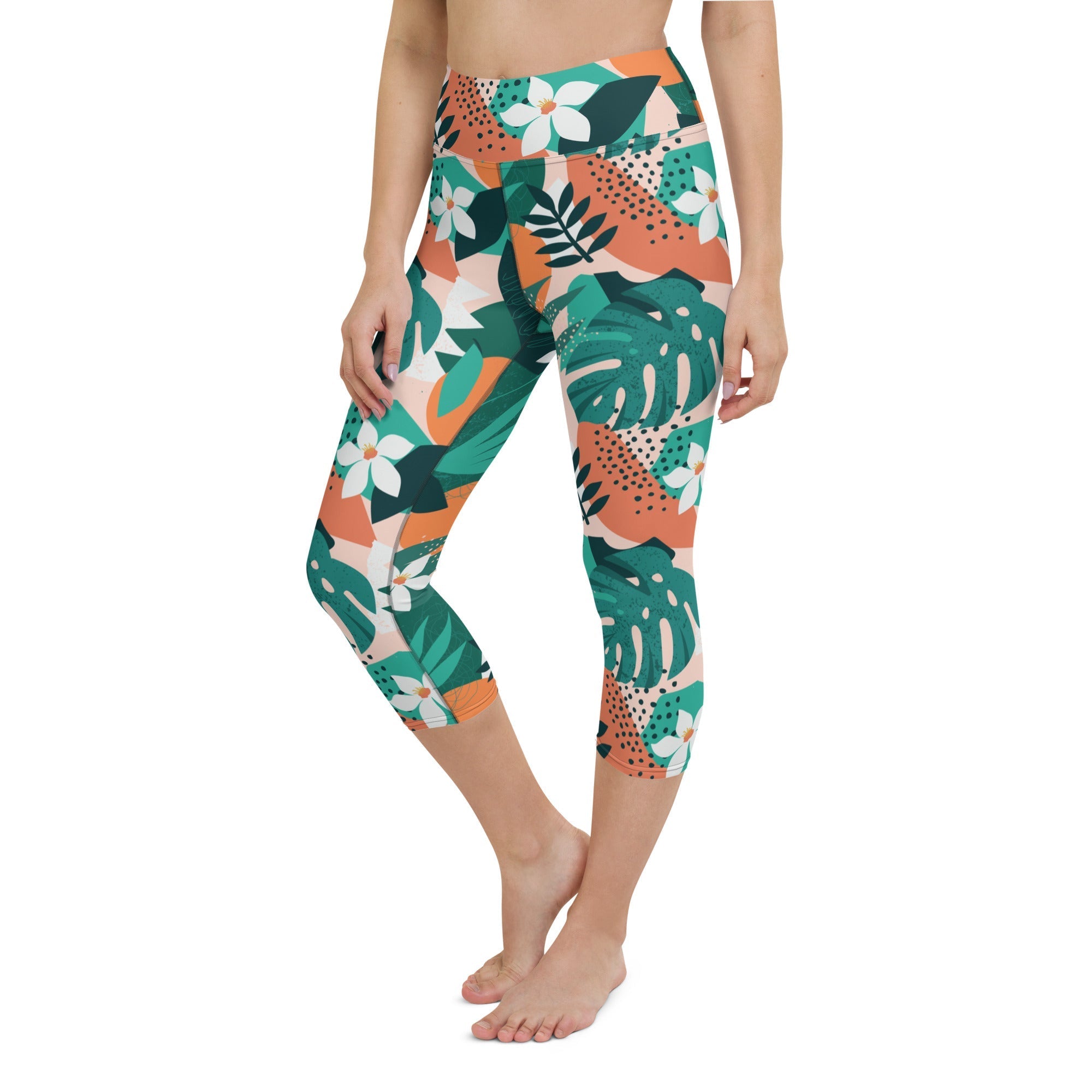 Contemporary Tropical Yoga Capris