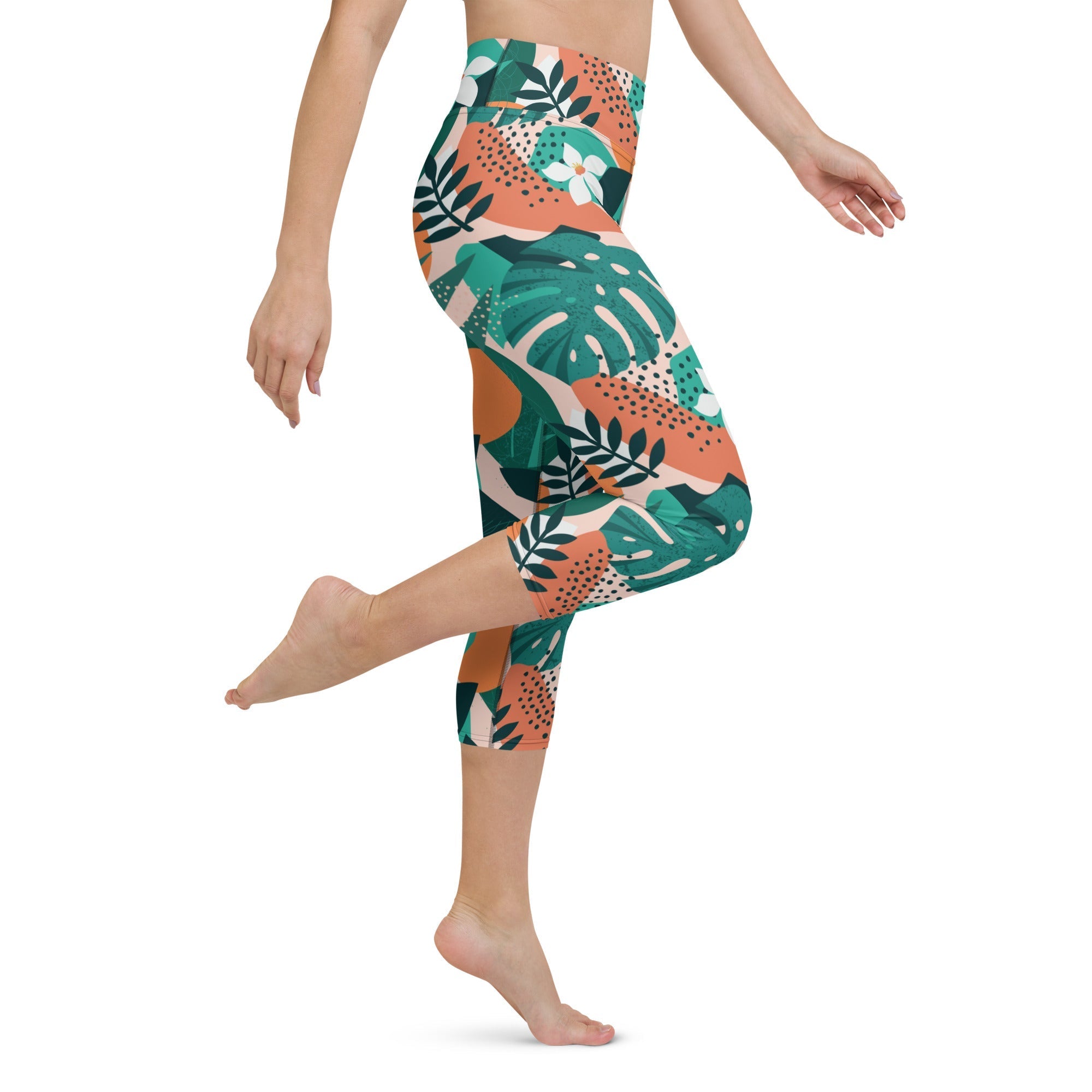 Contemporary Tropical Yoga Capris