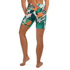 Contemporary Tropical Yoga Shorts