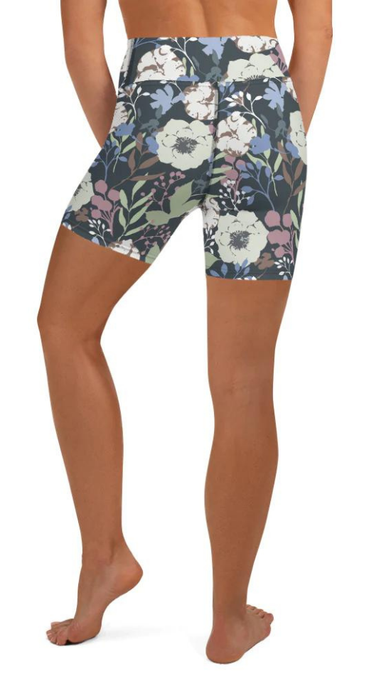 Cool Floral Yoga Shorts