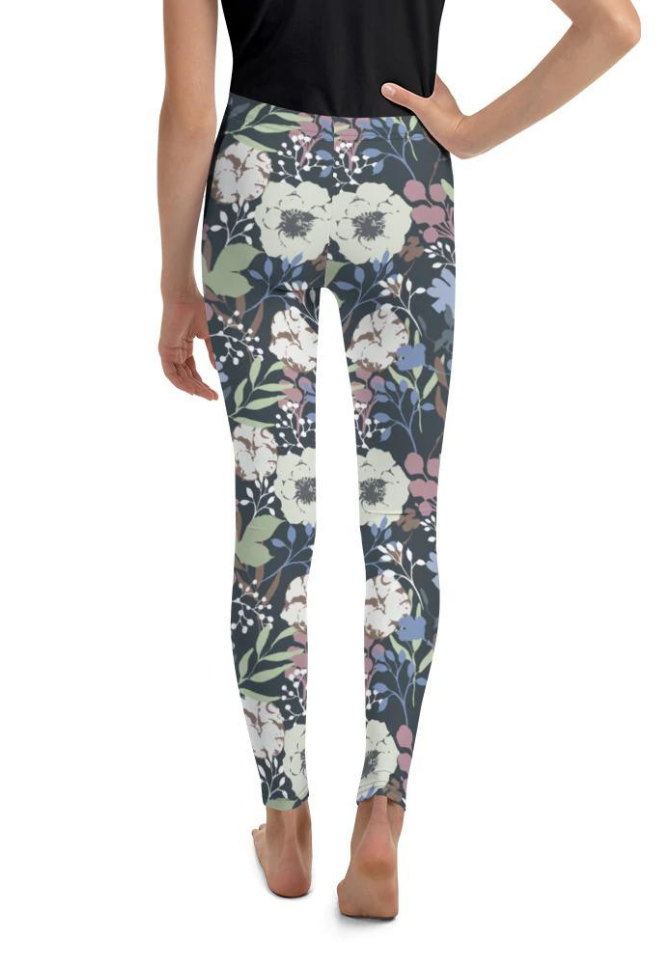 Cool Floral Youth Leggings