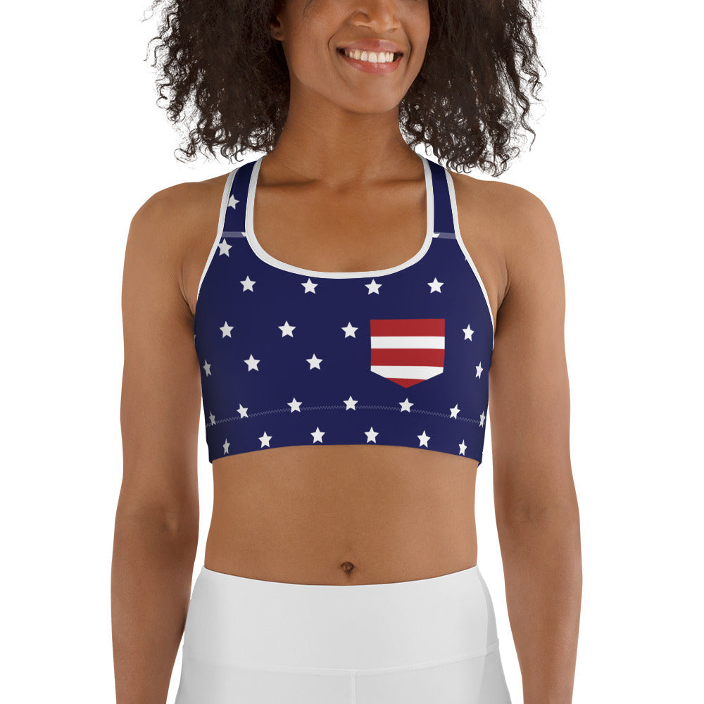 Cool Patriotic Sports Bra