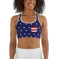 Cool Patriotic Sports Bra