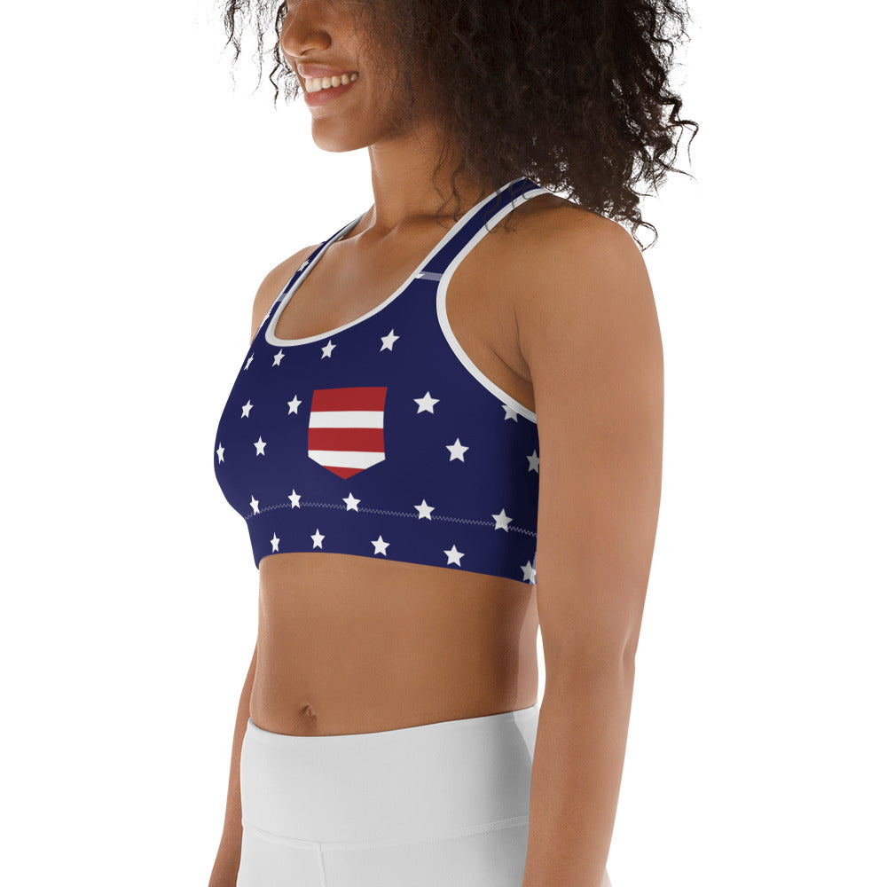 Cool Patriotic Sports Bra