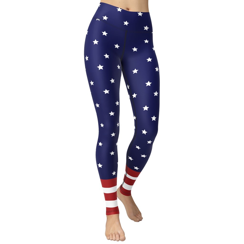 Cool Patriotic Yoga Leggings FIERCEPULSE