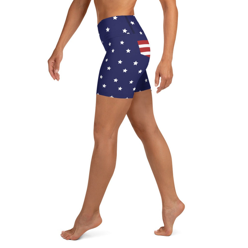 Cool Patriotic Yoga Shorts