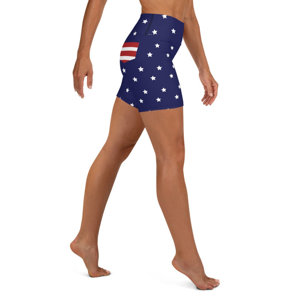 Cool Patriotic Yoga Shorts