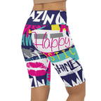 Cool Slogan Biker Shorts