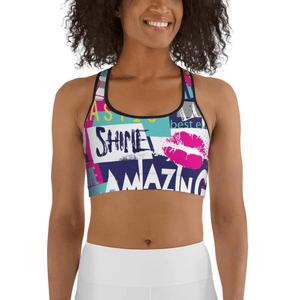 Cool Slogan Sports Bra