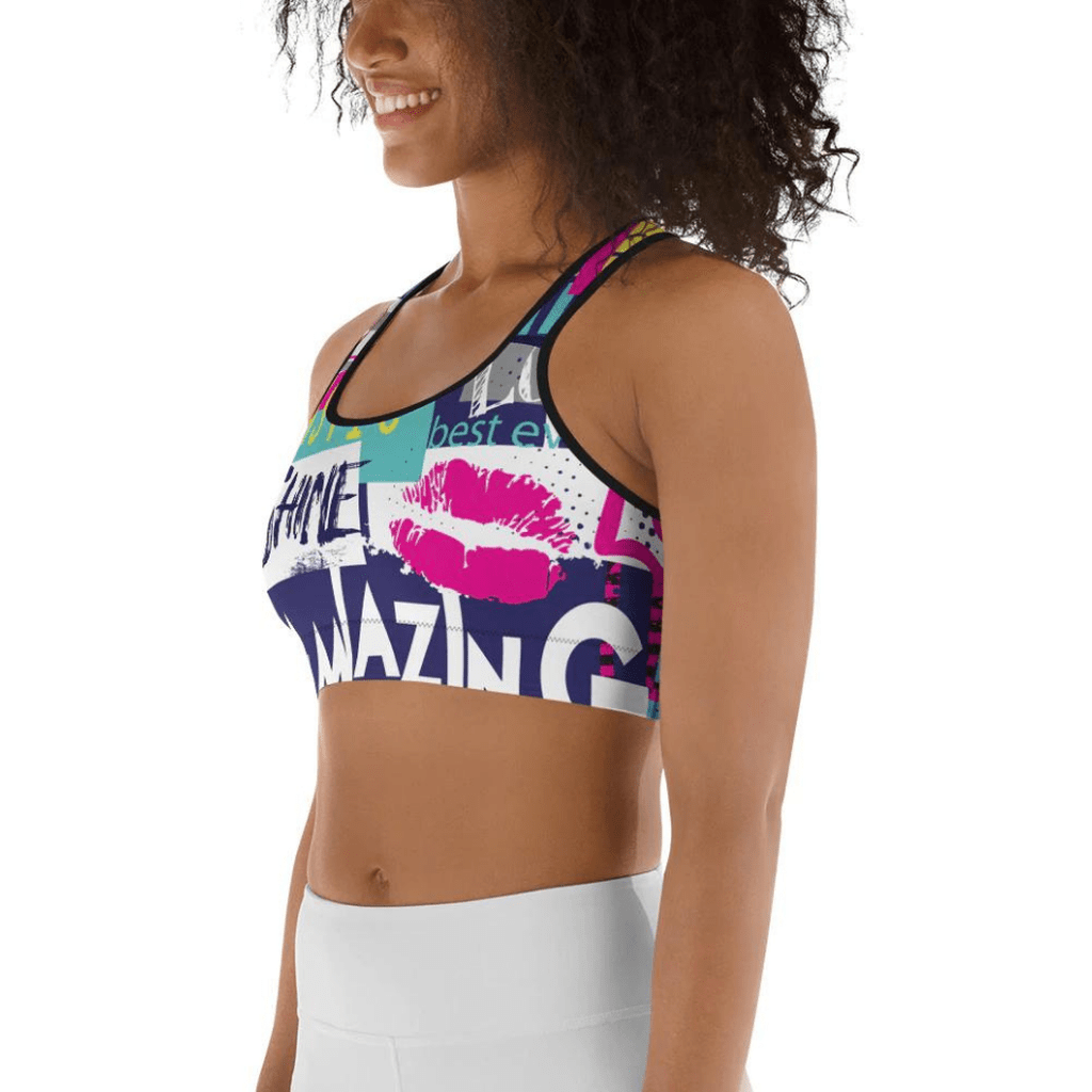 Cool Slogan Sports Bra