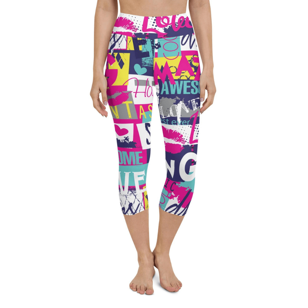 Cool Slogan Yoga Capris