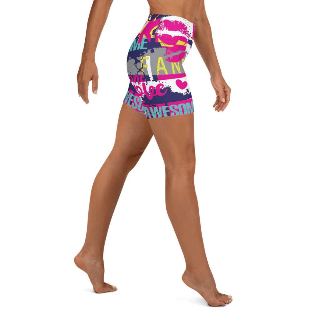 Cool Slogan Yoga Shorts