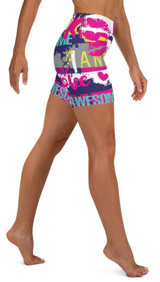 Cool Slogan Yoga Shorts