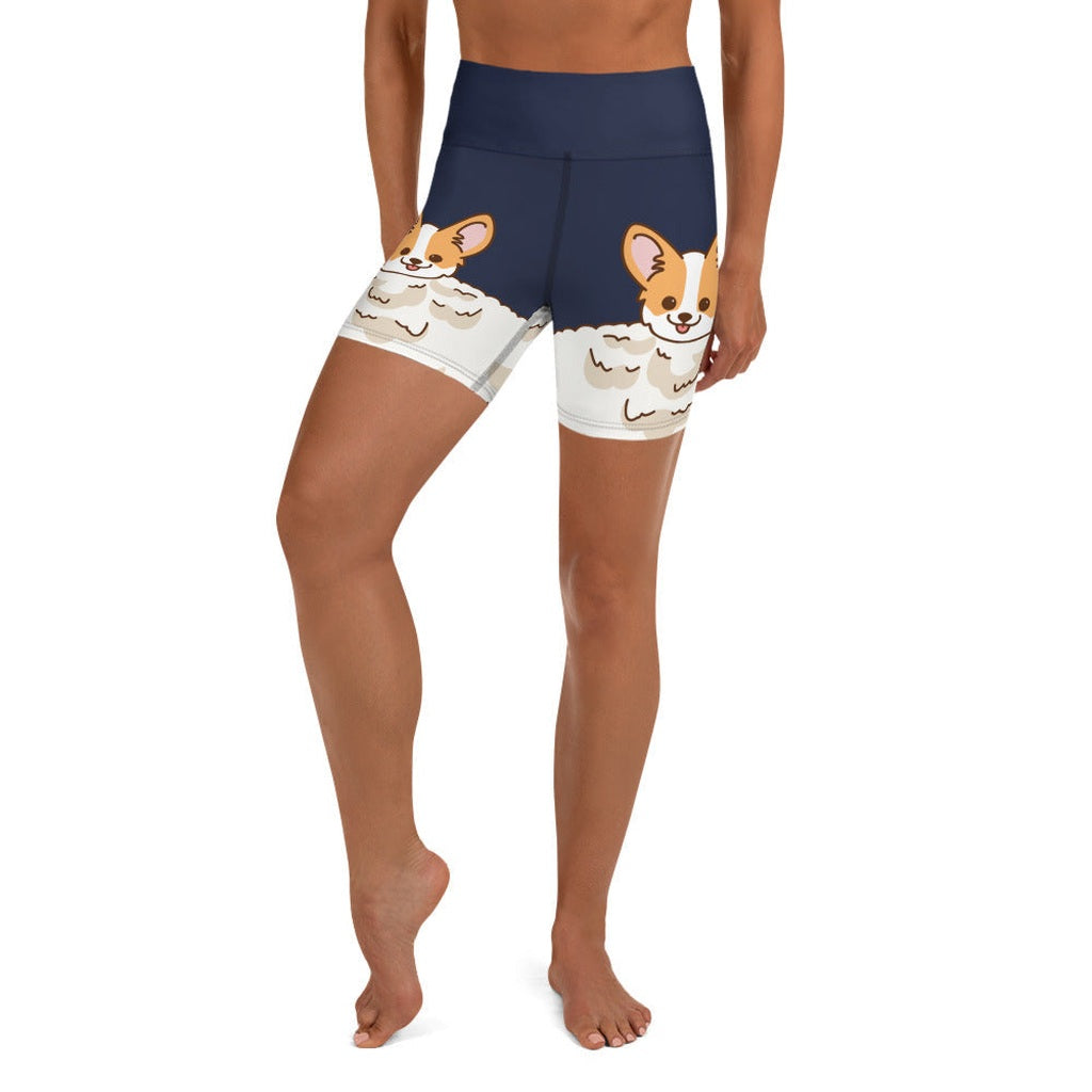 Corgi Design Yoga Shorts