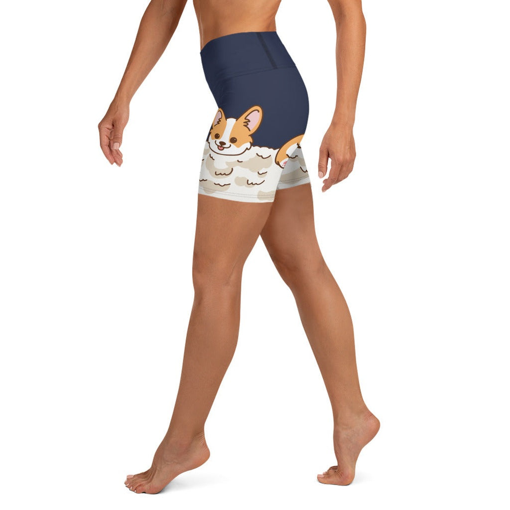 Corgi Design Yoga Shorts
