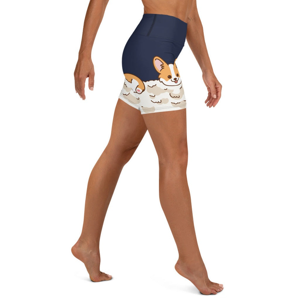 Corgi Design Yoga Shorts