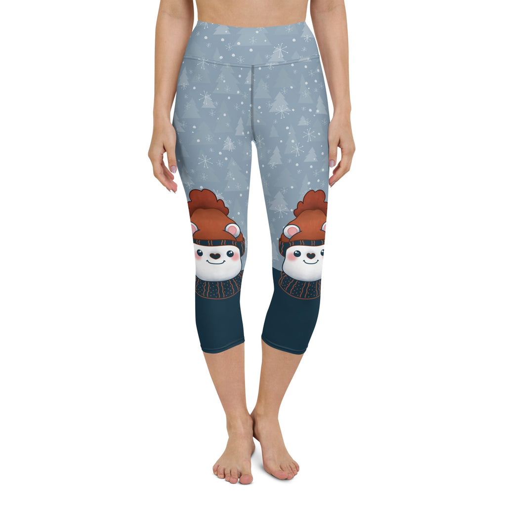 Cozy Cute Bear Yoga Capris