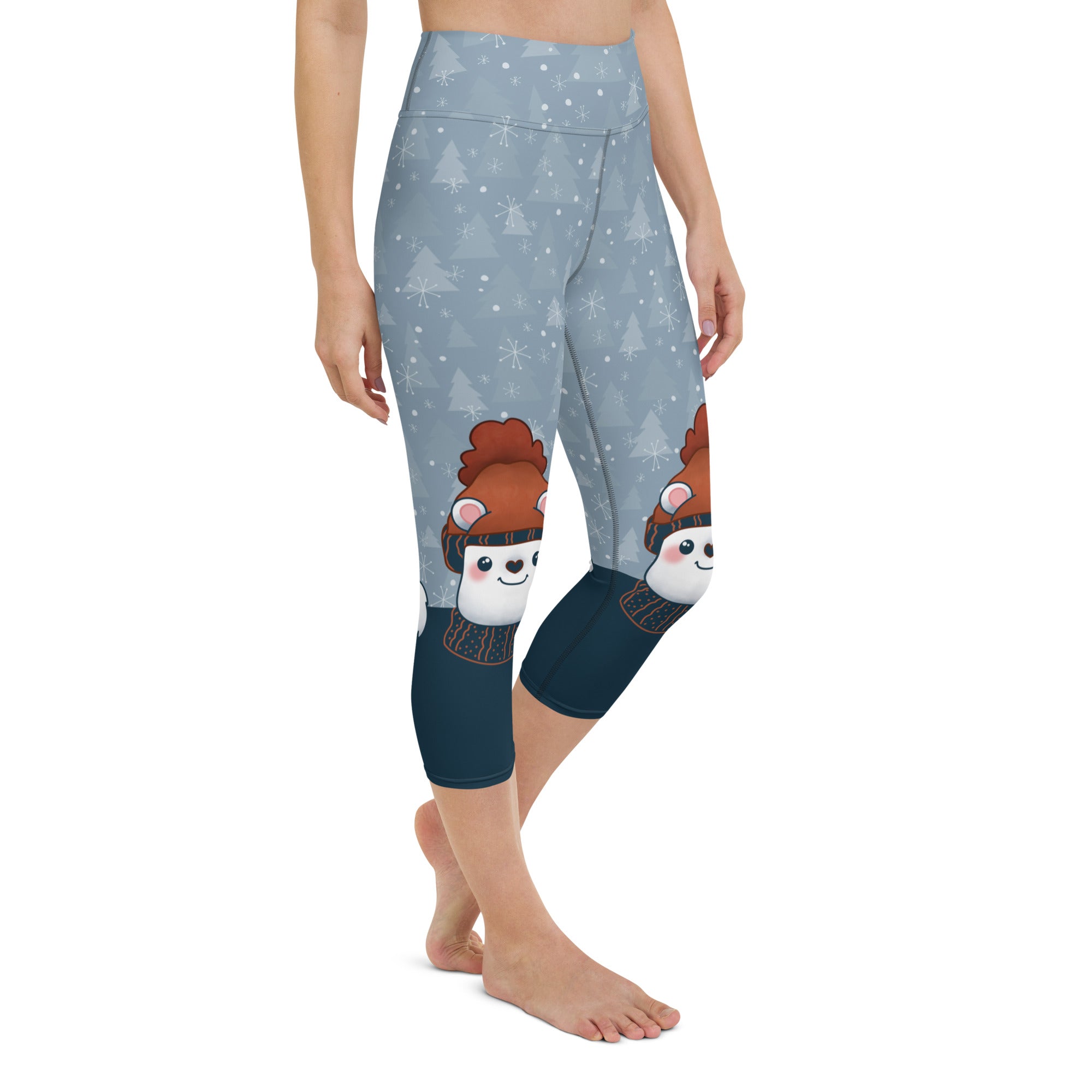 Cozy Cute Bear Yoga Capris
