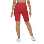 Crimson Red Biker Shorts