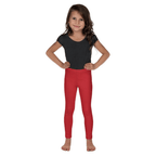 Crimson Red Kid's Leggings