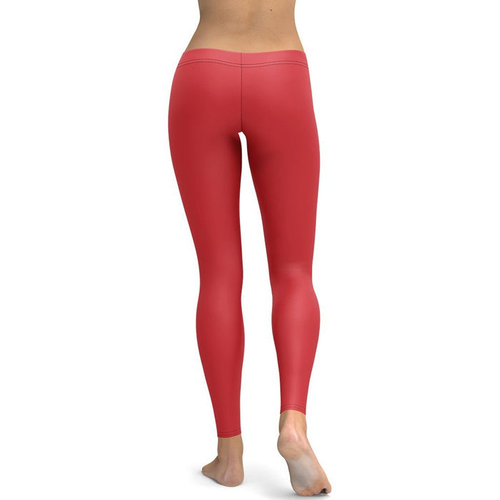 Super Soft and Comfy Crimson Red Leggings | FIERCEPULSE