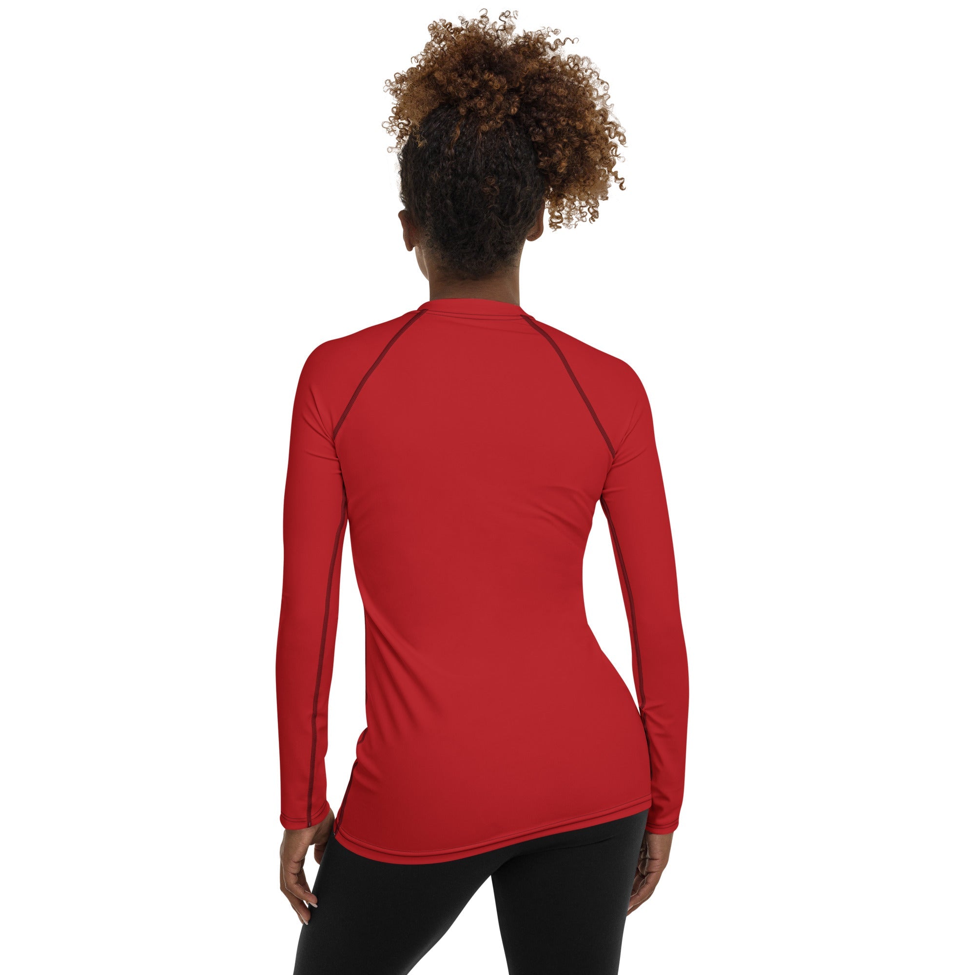 Crimson Red Women's Rash Guard