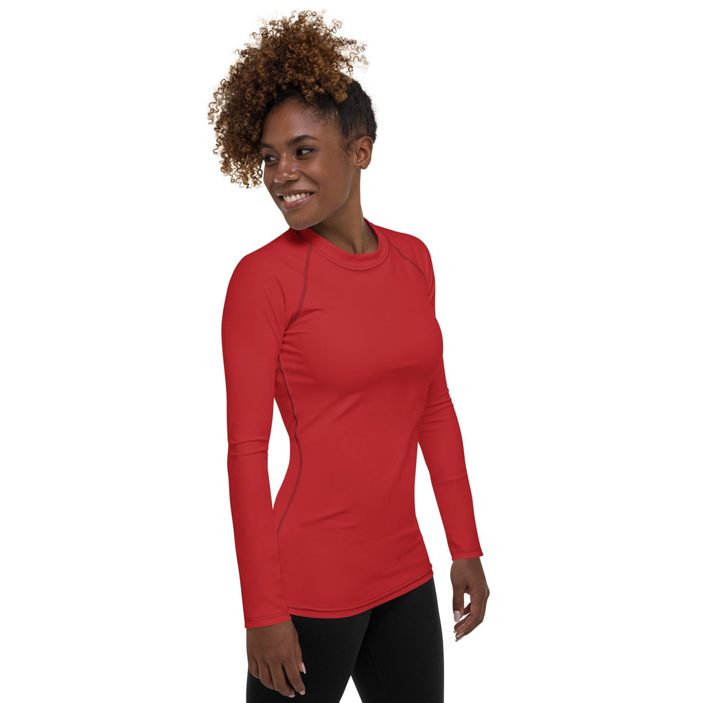 Crimson Red Women's Rash Guard