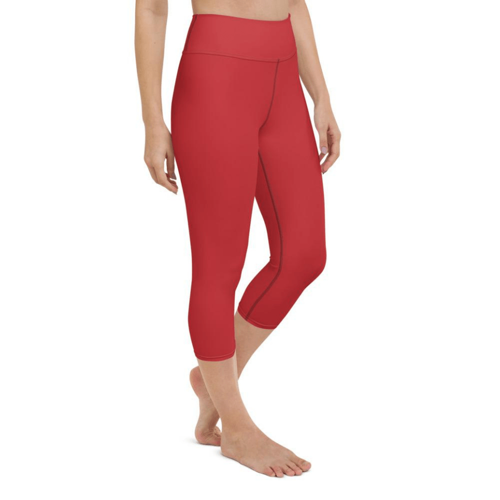 Crimson Red Yoga Capris