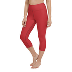 Crimson Red Yoga Capris