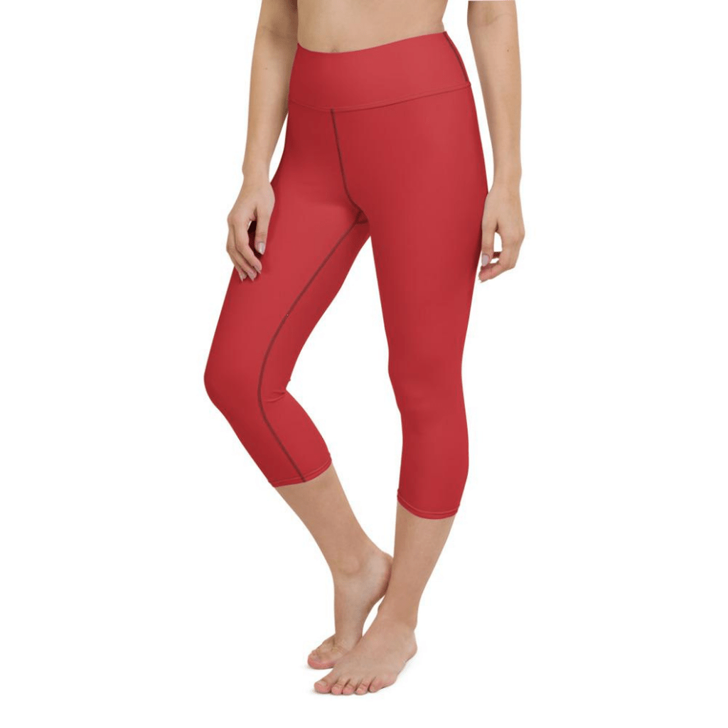 Crimson Red Yoga Capris