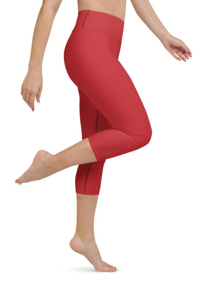 Crimson Red Yoga Capris