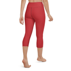 Crimson Red Yoga Capris