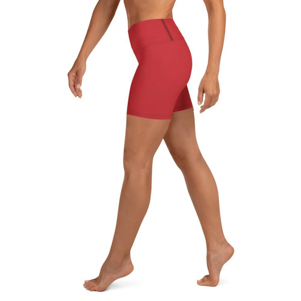 Crimson Red Yoga Shorts