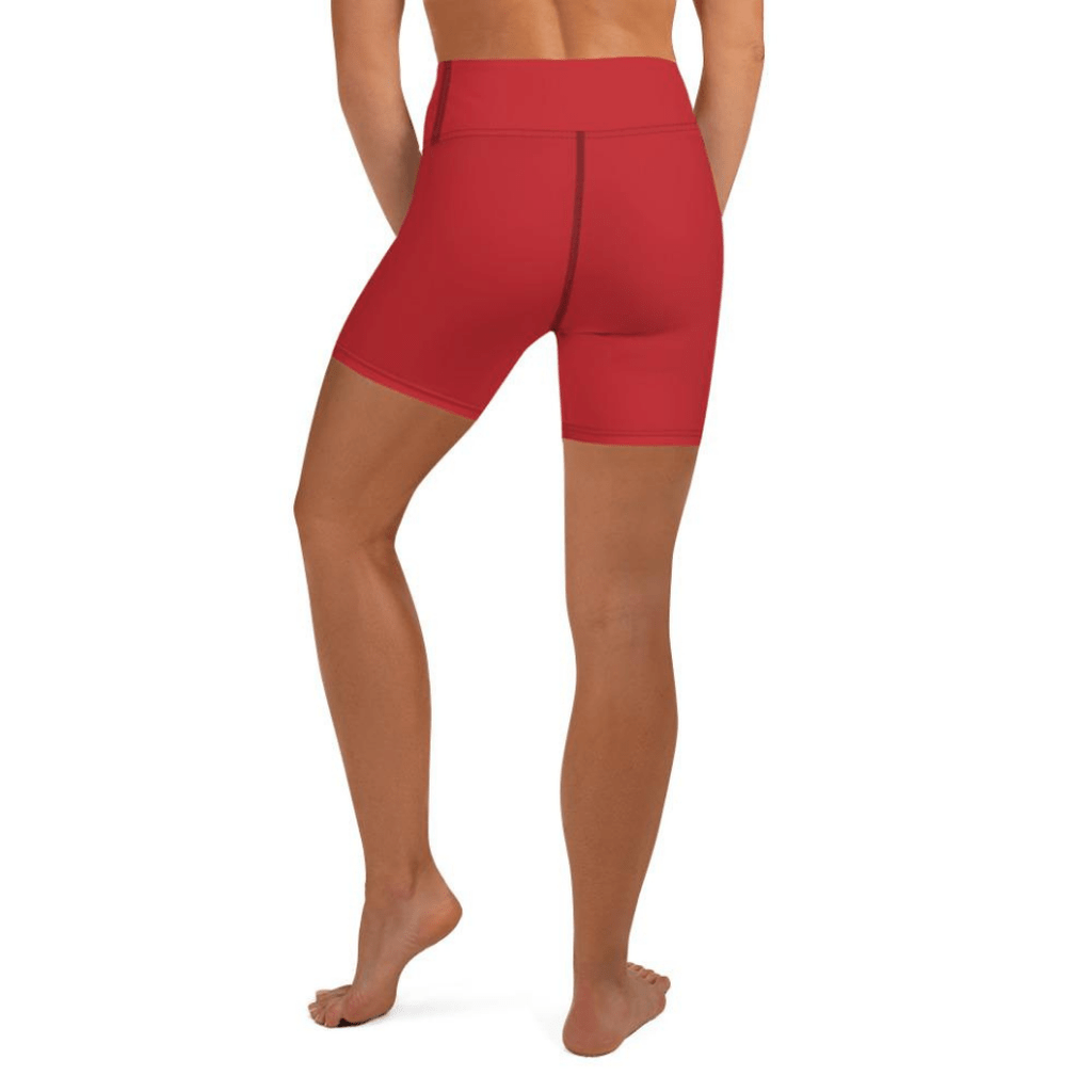 Crimson Red Yoga Shorts
