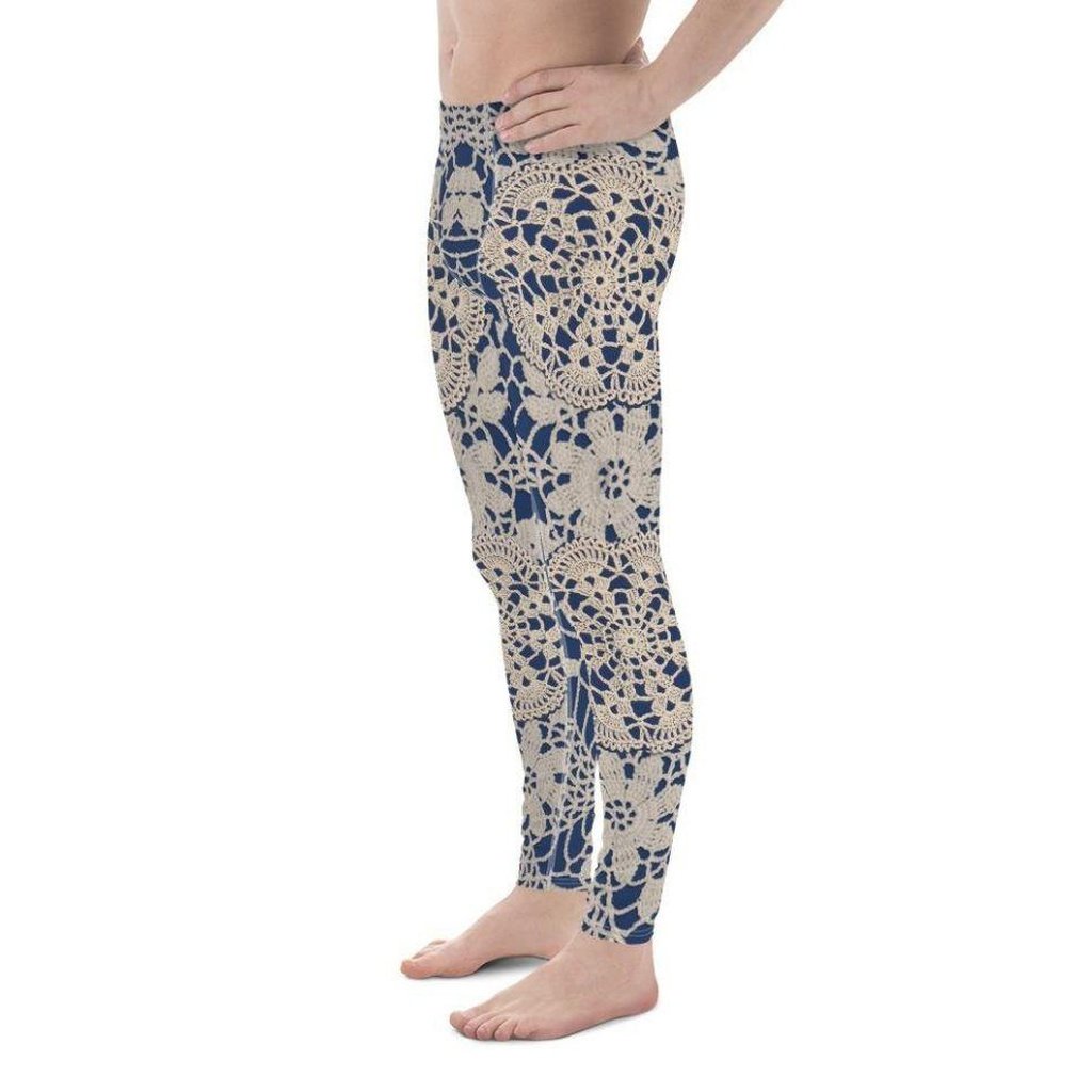 Crochet Print Men's Leggings