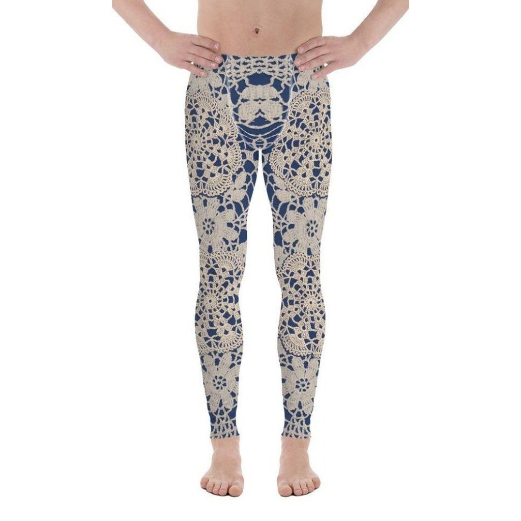 Crochet Print Men's Leggings