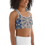 Crochet Print Sports Bra