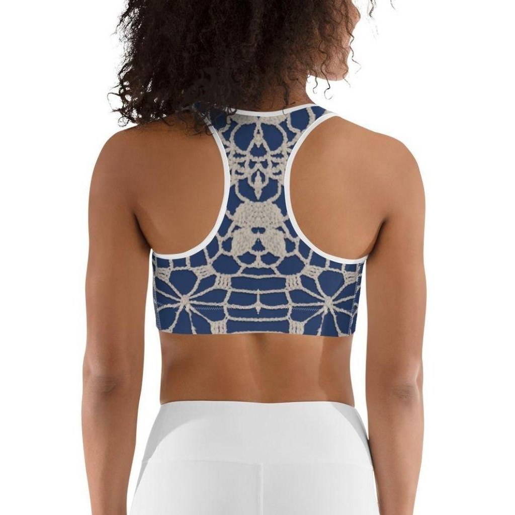 Crochet Print Sports Bra