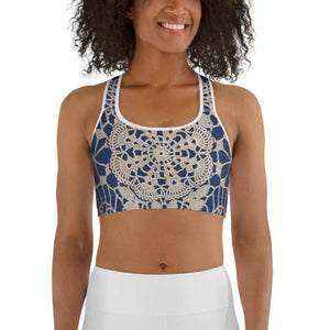 Crochet Print Sports Bra