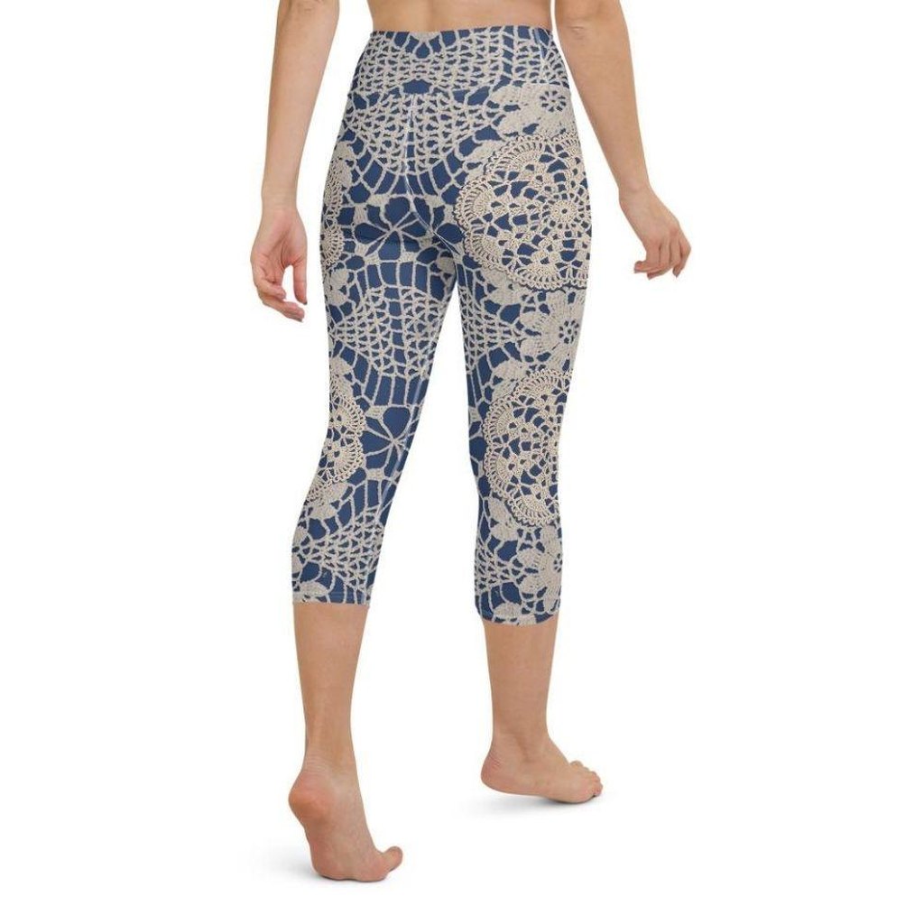 Crochet Print Yoga Capris