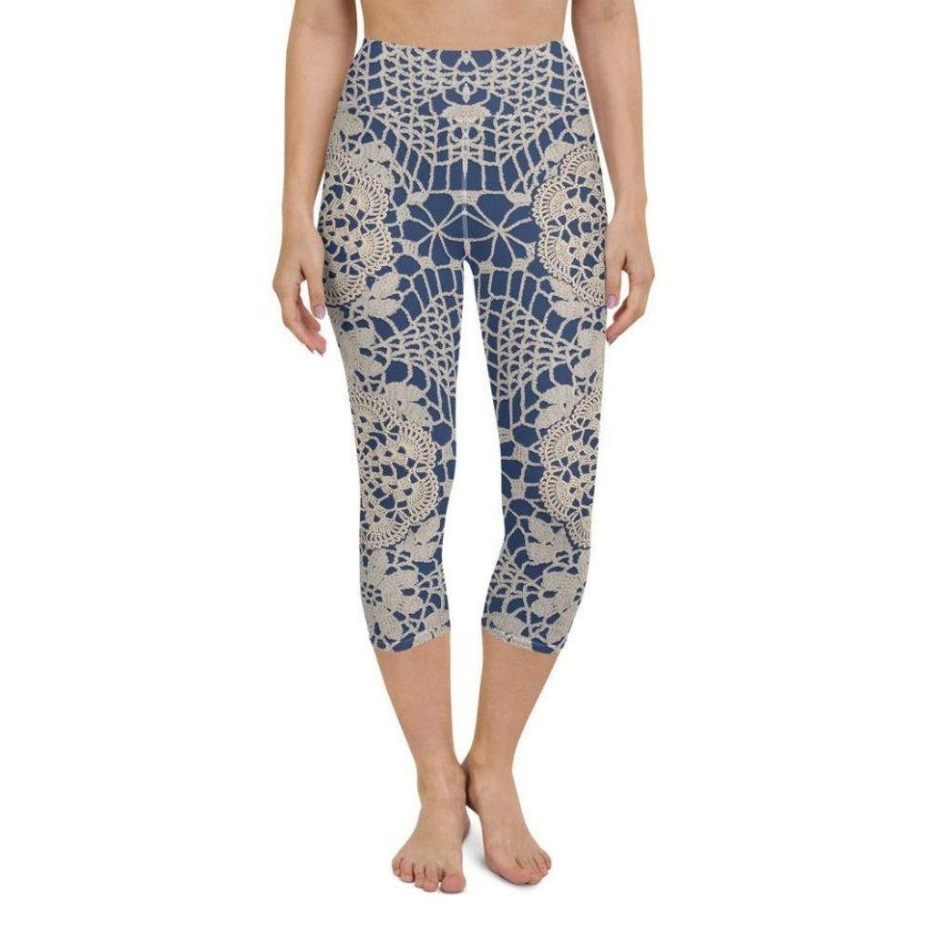 Crochet Print Yoga Capris