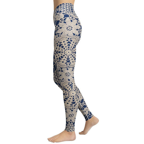Crochet Print Yoga Leggings