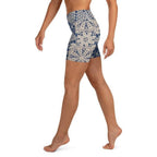 Crochet Print Yoga Shorts