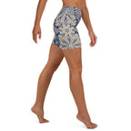 Crochet Print Yoga Shorts
