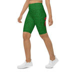 Cute Christmas Bow Biker Shorts