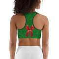 Cute Christmas Bow Sports Bra