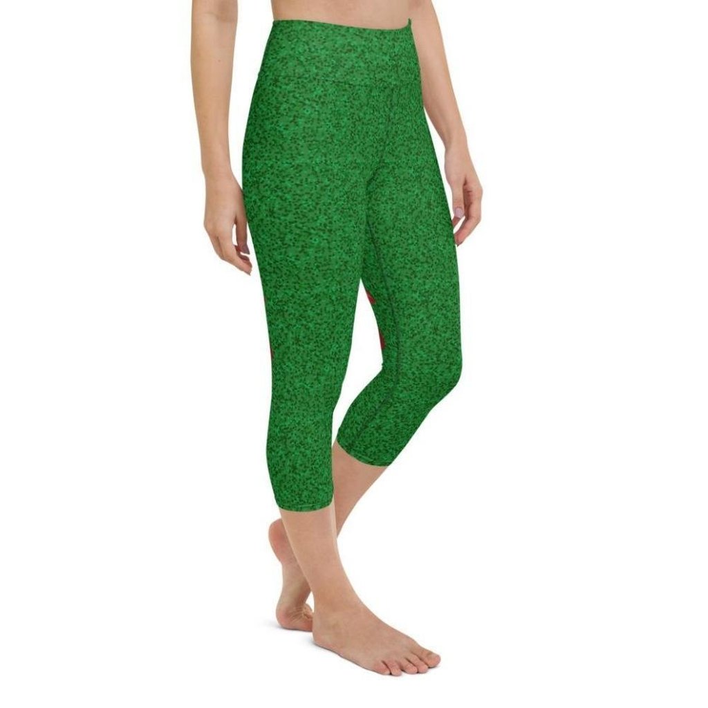 Cute Christmas Bow Yoga Capris
