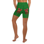 Cute Christmas Bow Yoga Shorts